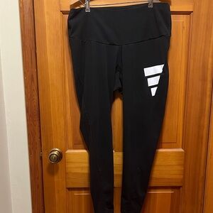 Adidas Black Tights with White Emblem